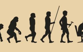 Chi Ha Inventato Il Marketing - Illustrazione Dell'evoluzione Dell'uomo Dalla Scimmia All'uomo Moderno